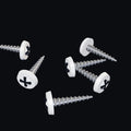 Track screws with Polar White painted heads that match the track colour